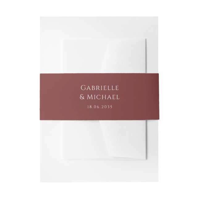 Bandeau De Faire-part Bordeaux uni  (Devant example)