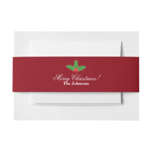 Bandeau De Faire-part Bouche ventre de l'enveloppe Joyeux Noël personna
