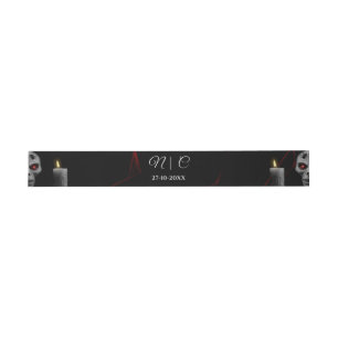 Bandeau De Faire-part Bougie d'araignée gothique - Halloween Moody foncé