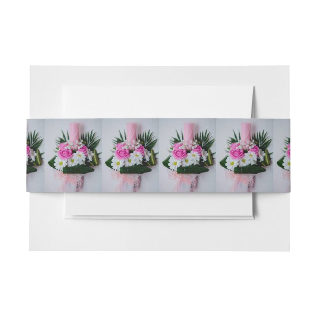 Bandeau De Faire-part Bougie de baptême (Devant Example)
