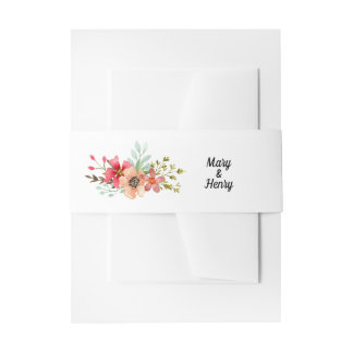 Bandeau De Faire-part Bouquet Mariage Fleur sauvage Aquarelle moderne
