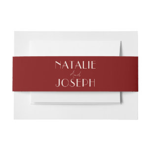 Bandeau De Faire-part Bourgogne ivoire élégant Mariage Luxe Argent