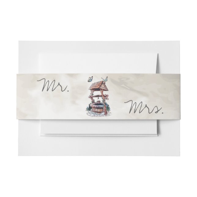 BANDEAU DE FAIRE-PART BOUTTERFLY SOUHAITER BIEN (Devant Example)