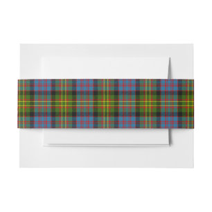Bandeau De Faire-part Bowie Scottish Tartan Belly Band