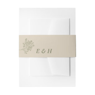 Bandeau De Faire-part Branche d'olivier, Mariage rustique et minimaliste