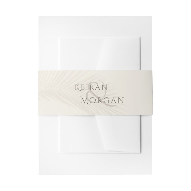 Bandeau De Faire-part Branche Tropicale de la Plage aux Feuilles de Palm (Devant example)