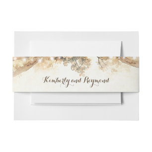 Bandeau De Faire-part Branches et lumières de l'arbre rustique