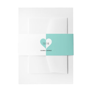 Bandeau De Faire-part BRIDE & Co You & Me Turquoise Blue Mariage