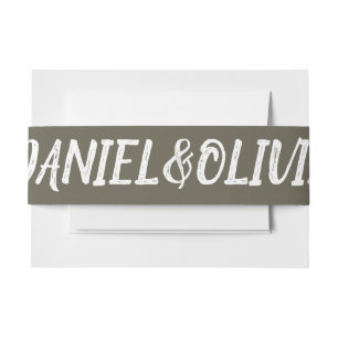 Bandeau De Faire-part Brown Vintage classique Mariage