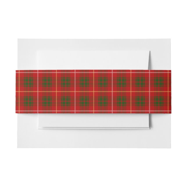 Bandeau De Faire-part Bruce Scottish Tartan Belly Band (Devant Example)