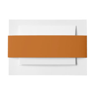 Bandeau De Faire-part Brûlé Orange Invitation Bande Belly