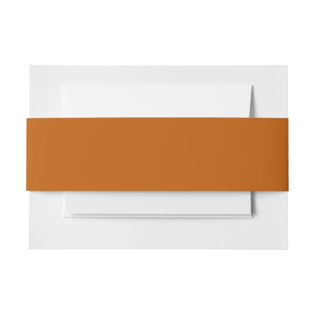Bandeau De Faire-part Brûlé Orange Invitation Bande Belly (Devant Example)
