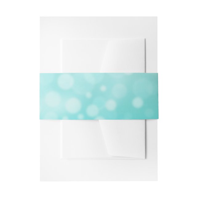 Bandeau De Faire-part Bubbles turquoises Mariage Belly Bands (Devant example)