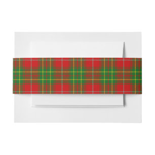 Bandeau De Faire-part Burnett Scottish Tartan Belly Band