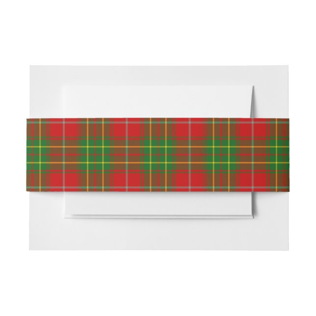 Bandeau De Faire-part Burnett Scottish Tartan Belly Band (Devant Example)