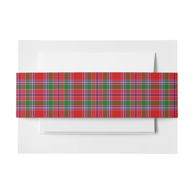 Bandeau De Faire-part Burrell Scottish Tartan Belly Band (Devant Example)