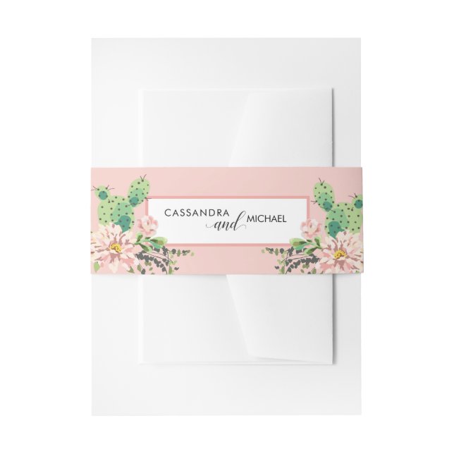 Bandeau De Faire-part Cactus en plein désert (Devant example)