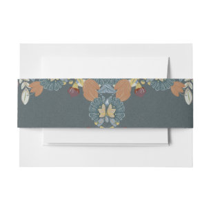 Bandeau De Faire-part Cadre d'art populaire en bleu Brown