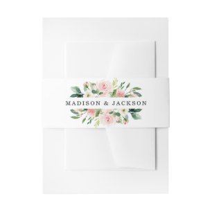 Bandeau De Faire-part Cadre floral rose pâle Personnalisé