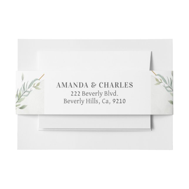 Bandeau De Faire-part Cadre Or & Folithe Moderne (Devant Example)