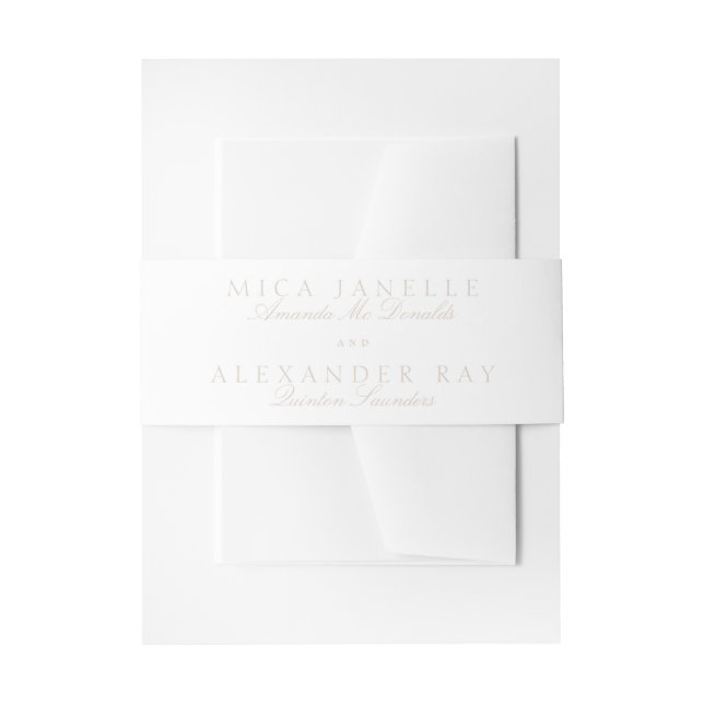 Bandeau De Faire-part Calligraphie classique Mariage rose pâle (Devant example)