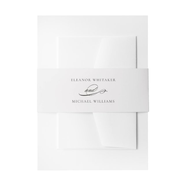 Bandeau De Faire-part Calligraphie | Mariage Blanc Cassé (Devant example)