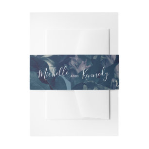 Bandeau De Faire-part Calligraphie Marine Antique Bouquet Mariage