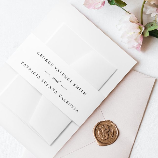 Bandeau De Faire-part Calligraphie modifiable Élégant Mariage noir blanc (Créateur téléchargé)