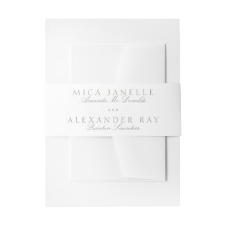 Bandeau De Faire-part Calligraphie verte gris classique Mariage officiel