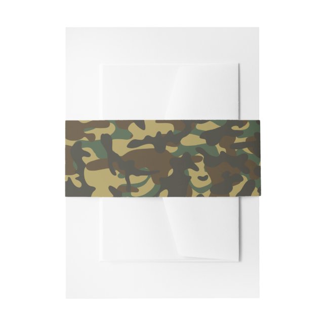 Bandeau De Faire-part Camouflage forestier (Devant example)