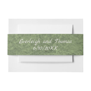 Bandeau De Faire-part Camouflage Monogramme Invitation Bande Belly