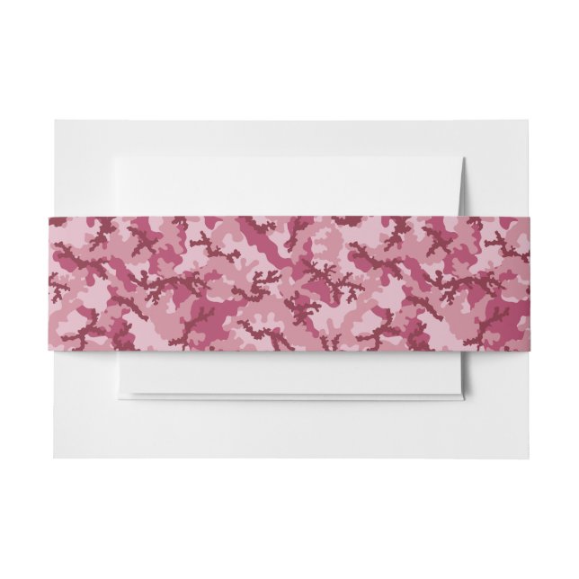 Bandeau De Faire-part Camouflage rose (Devant Example)