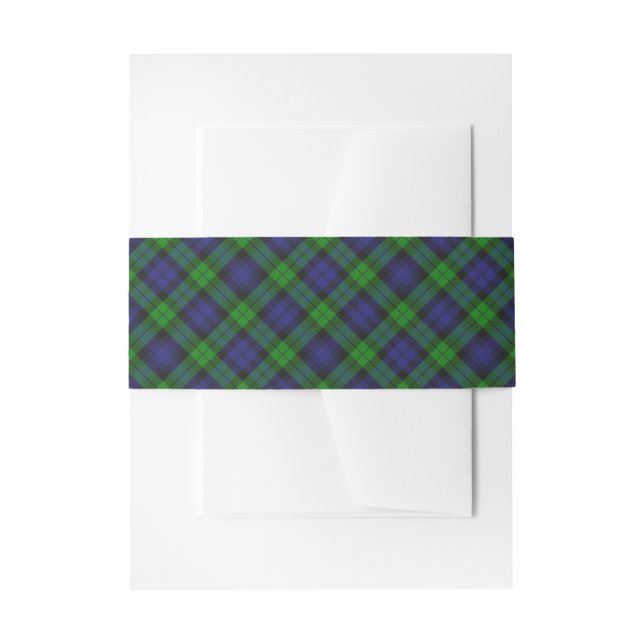 Bandeau De Faire-part Campbell Clan Tartan Plaid Black Watch (Devant example)