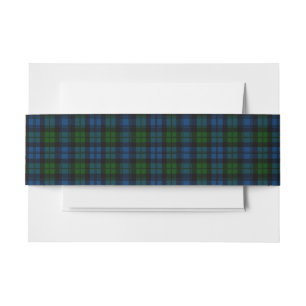 Bandeau De Faire-part Campbell Scottish Tartan Belly Band