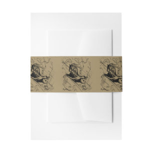 Bandeau De Faire-part Capricorne Constellation Hevelius 1690 sur Taupe