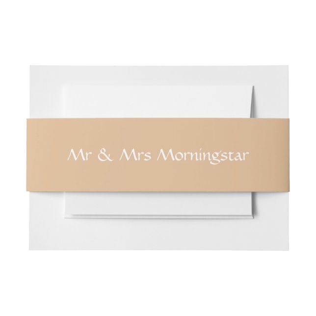 Bandeau De Faire-part Caramel chaud Brown (Devant Example)