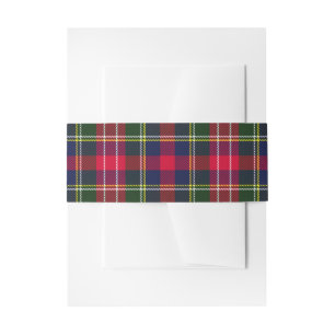 Bandeau De Faire-part Carte de Noël à carreaux Paix et Joie