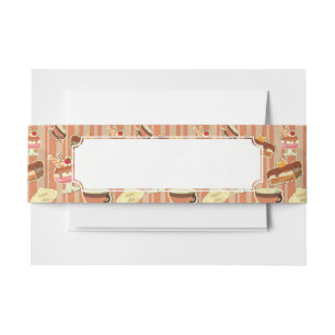 Bandeau De Faire-part Carte vintage avec un dessert de fraise