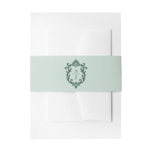 Carton d'invitation de mariage à armoiries florale
