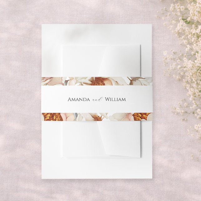 Bandeau De Faire-part Carton d'invitation de mariage floral élégant (Créateur téléchargé)