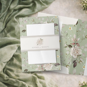 Bandeau De Faire-part Carton d'invitation de mariage Rose Greige