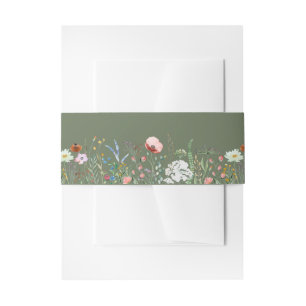Bandeau De Faire-part Ceinture de grossesse pour mariage avec prairie de