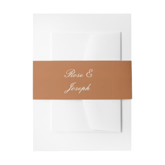 Bandeau De Faire-part Ceinture de mariage Old Money marron roux
