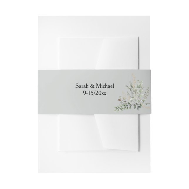 Bandeau De Faire-part Ceinture ventrale de verdure d'eucalyptus (Devant example)