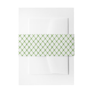 Bandeau De Faire-part Ceinture ventrale en treillis de bambou vert aquar