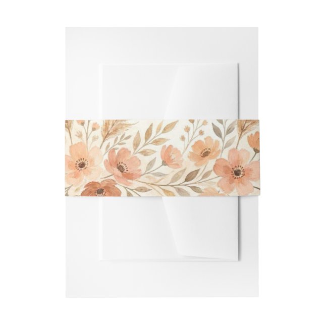 Bandeau De Faire-part Ceinture ventrale Terracotta Bloom (Devant example)