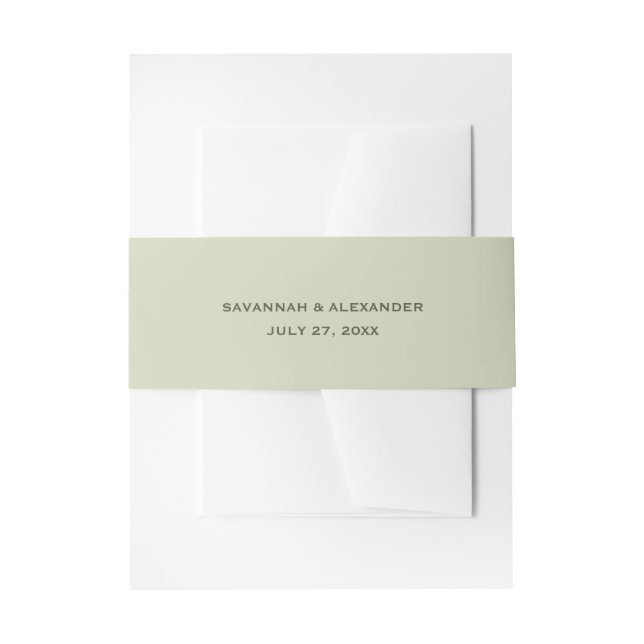 Bandeau De Faire-part Ceinture ventrale vert sauge (Devant example)