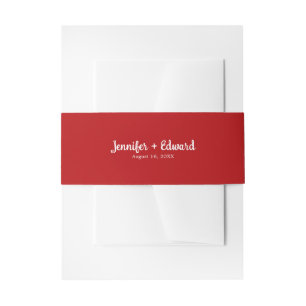 Bandeau De Faire-part cerisier Mariage rouge et blanc