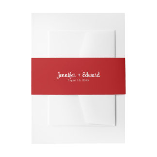Bandeau De Faire-part cerisier Mariage rouge et blanc