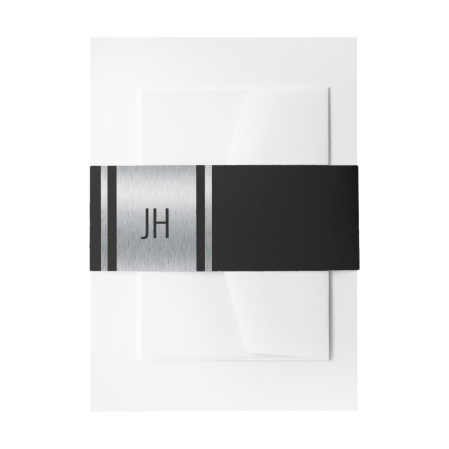Bandeau De Faire-part Cette invitation de bachelor noir & blanc nobleman (Devant example)